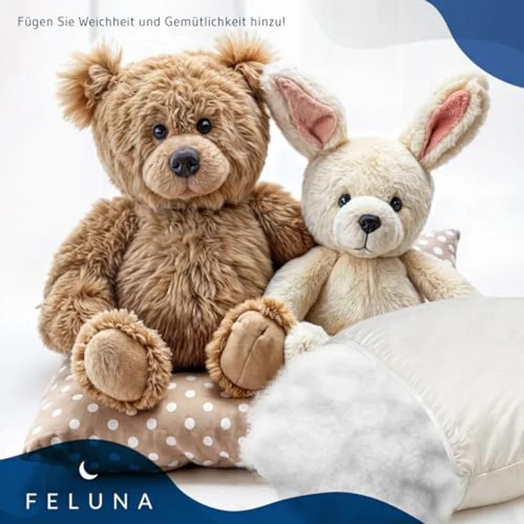 Feluna Kissenfüllung Flauschiges Polyester Füllmaterial, Füllwatte für Kissen, Stofftier- & Bastelwatte – Bild 8