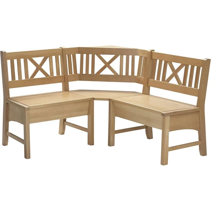 Eckbank Deborah aus Massivholz 177 x 177 x 87 Küchenbank massiv Buche lackiert 12147-177177