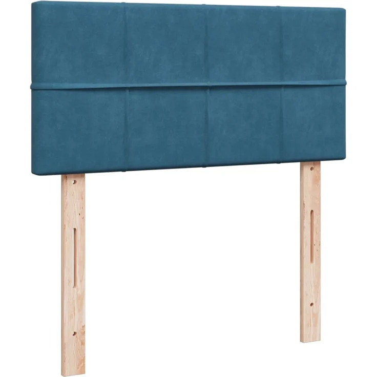 vidaXL Boxspringbett mit Matratze Dunkelblau 90x200 cm Samt 3286226 – Bild 8