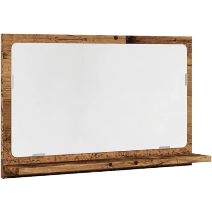 vidaXL Badspiegel mit Ablage Altholz-Optik 60x11x37 cm Holzwerkstoff 856197 – Bild 2
