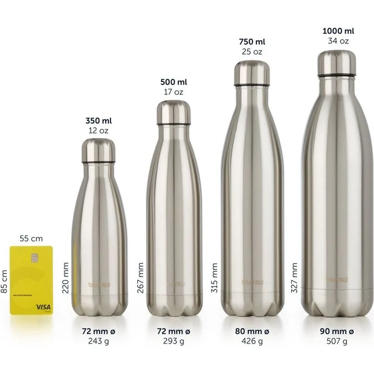 Blumtal Isolierflasche Thermoflasche Edelstahl - auslaufsiche Isolierflasche, BPA-frei, stundenlange Isolation von Warm & Kaltgetränken - rostbeständig – Bild 4