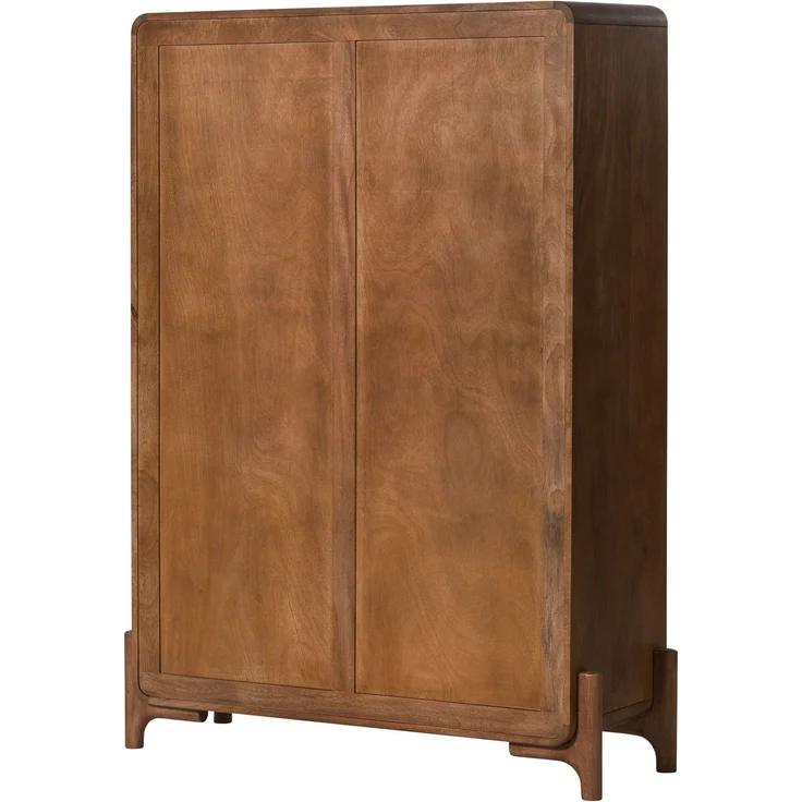 Highboard Mango/Seegras 110x40x150 hellbraun lackiert MIZUMI #118 – Bild 8