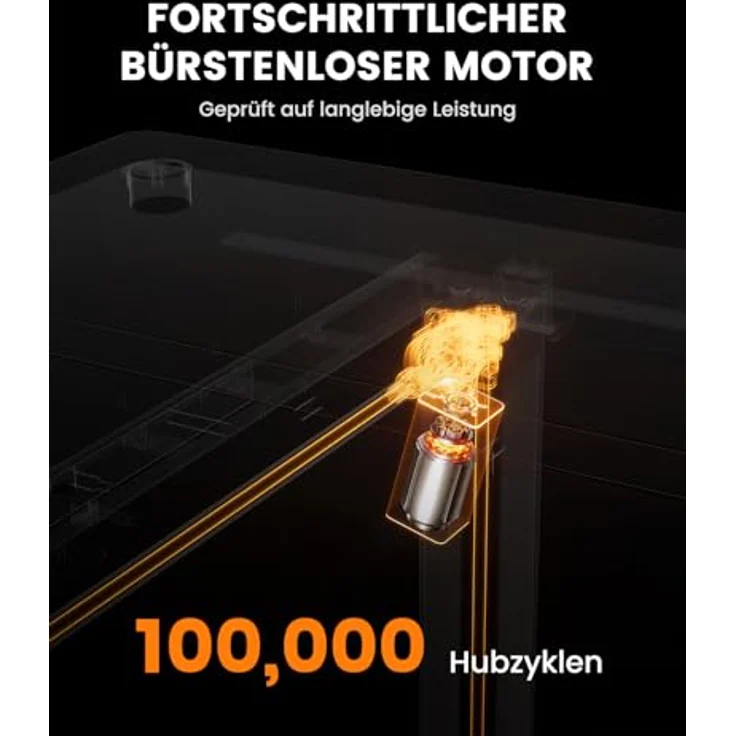 ErGear Höhenverstellbarer Schreibtisch-160x80 cm,100 KG Tragkraft Elektrischer Schreibtisch mit Fortgeschrittenem Bürstenlosem Motor, Leise Funktion, Robuster Metallrahmen, Vierteilige Tischplatte – Bild 5
