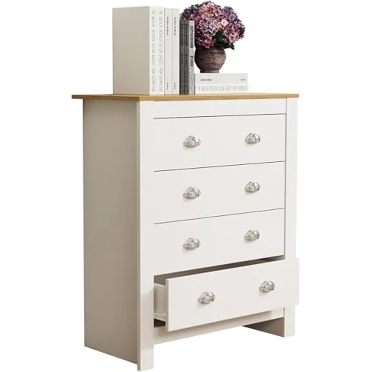 VCM Kommode & Sideboard Balusa 920372 Weiß H. 95 x B. 79 x T. 40 cm