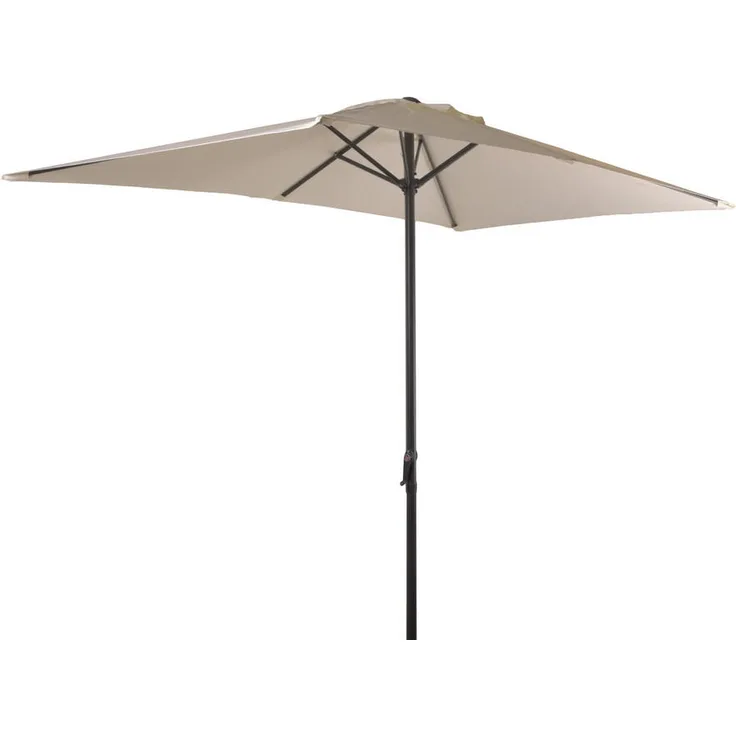 Gardenson Sonnenschirm, Anthrazit-Creme, höhenverstellbar, regenabweisend, UV-beständig, wetterbeständig, 145x243x250 cm, geeignet für Balkon und Sichtschutz