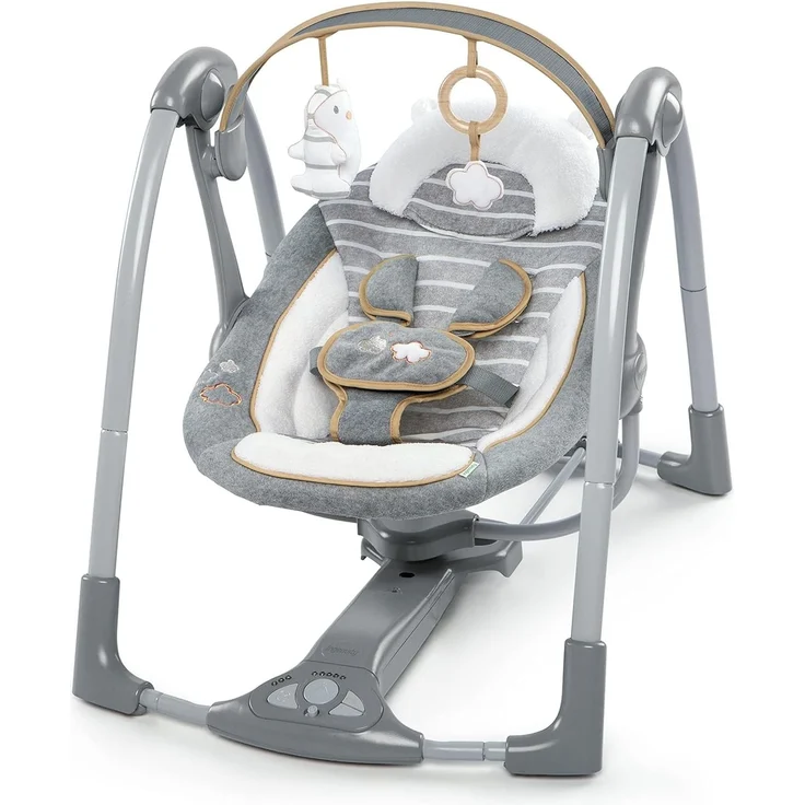 Ingenuity Tragbare Babyschaukel Swing'n'Go Bella Teddy – Bild 1