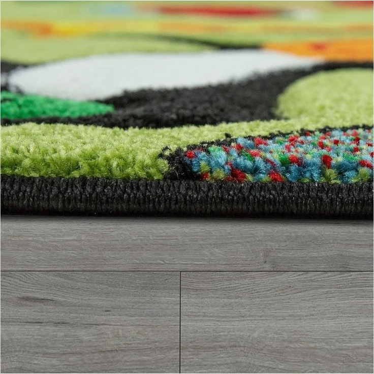 Paco Home Kinderteppich Diamond 638, rund, Höhe: 18 mm, Kurzflor, 3D-Design, Motiv Dschungel Tiere, Kinderzimmer – Bild 2