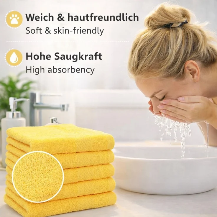 Betz Gästehandtücher 10 tlg. Gästehandtücher-Set PREMIUM 100 % Baumwolle 30x50 cm, 100% Baumwolle (10-St) – Bild 3