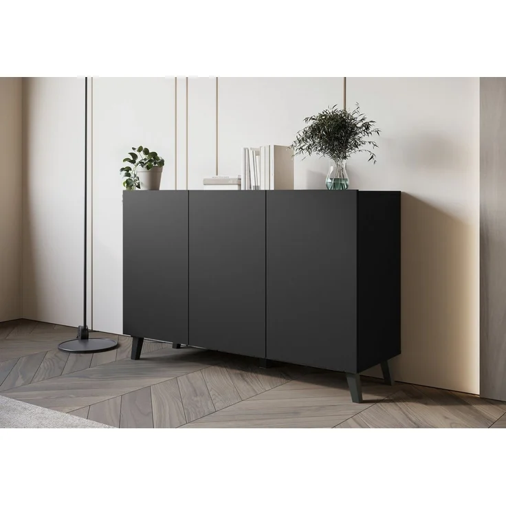 Home affaire Sideboard SIDEBOARD PHUKET II, Stilvolle, grifflose Kommode, Breite 120cm (1 St), Mit 6 Fächern und höhenverstellbaren Einlegeböden – Bild 3