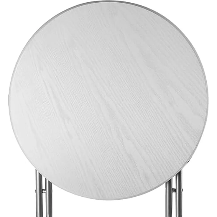 Casaria Stehtisch Klappbar, Holz Optik Weiß, 60cm – Bild 10
