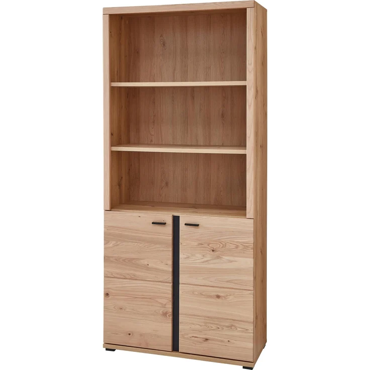 Büroschrank Sonos, Echtholz, Holzwerkstoff, Metall, Holzfarben, 90 x 203 x 38 cm – Bild 1