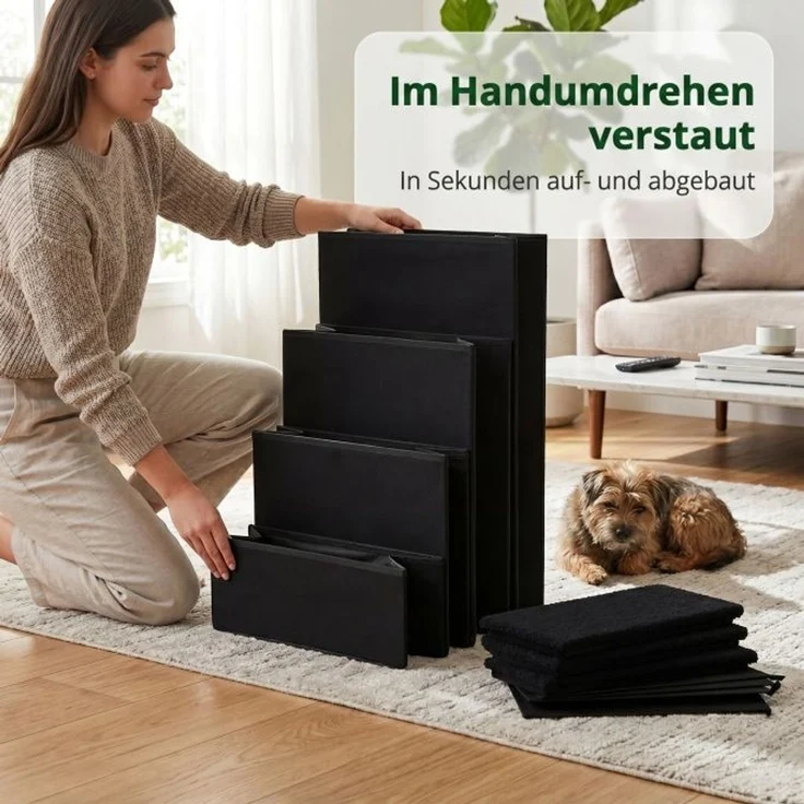 Relaxdays Faltbare Hundetreppe mit Stauraum – Bild 6