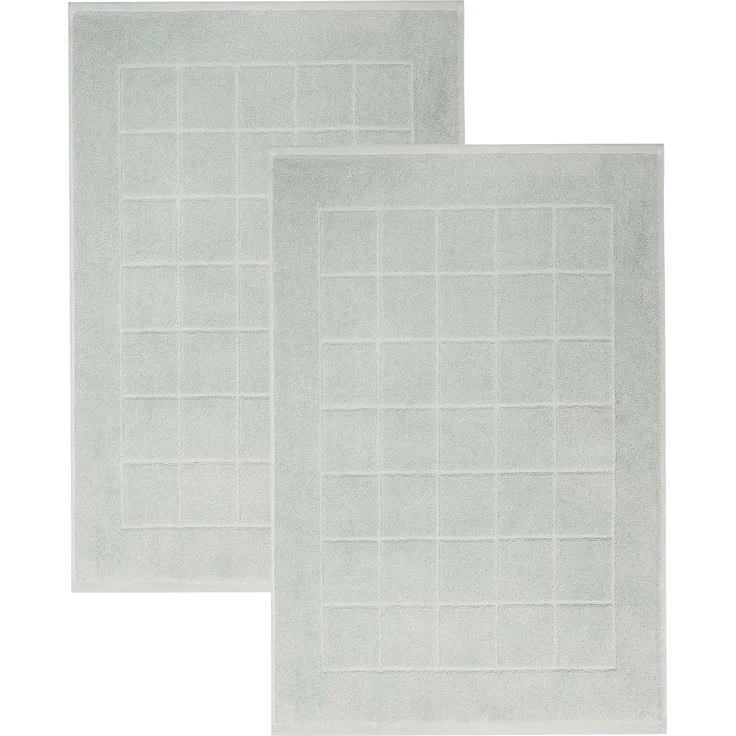 Betz Badematte 2 Stück Badvorleger Berlin Größe 50x70 cm Qualität 650 g/m², Baumwolle, beidseitig nutzbar, Baumwolle, Badematte Badteppich Duschvorlage