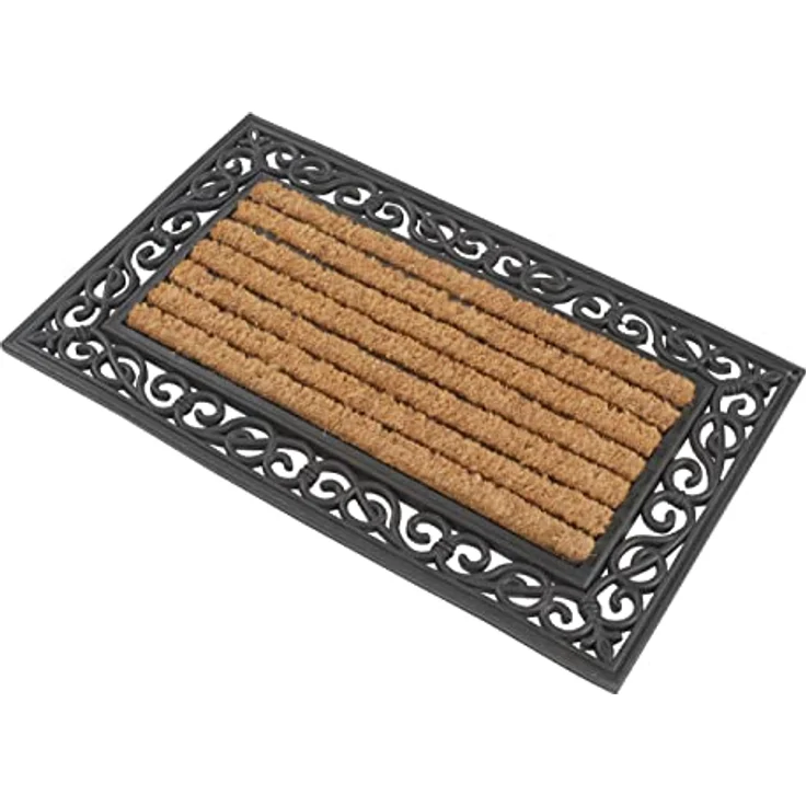Kai Wiechmann Fußmatte Premium Fußabtreter rechteckig 76 x 46 cm als Tür Schmutzfangmatte, rechteckig, antibakterieller und rutschfester Türvorleger – Bild 2