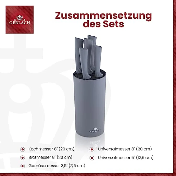 Gerlach Satz 5 MESSER 994 M SMART IN GRAPHITE-BLOCK – Bild 5