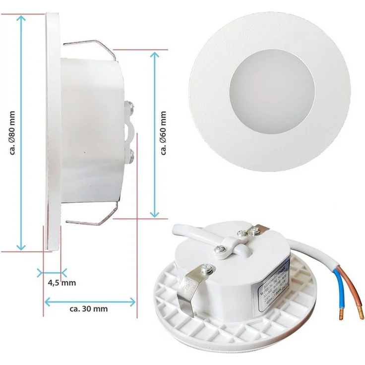 Maxkomfort LED Wandstrahler 6103, LED fest integriert, Warmweiß, 3000K, Treppenbeleuchtung – Bild 3