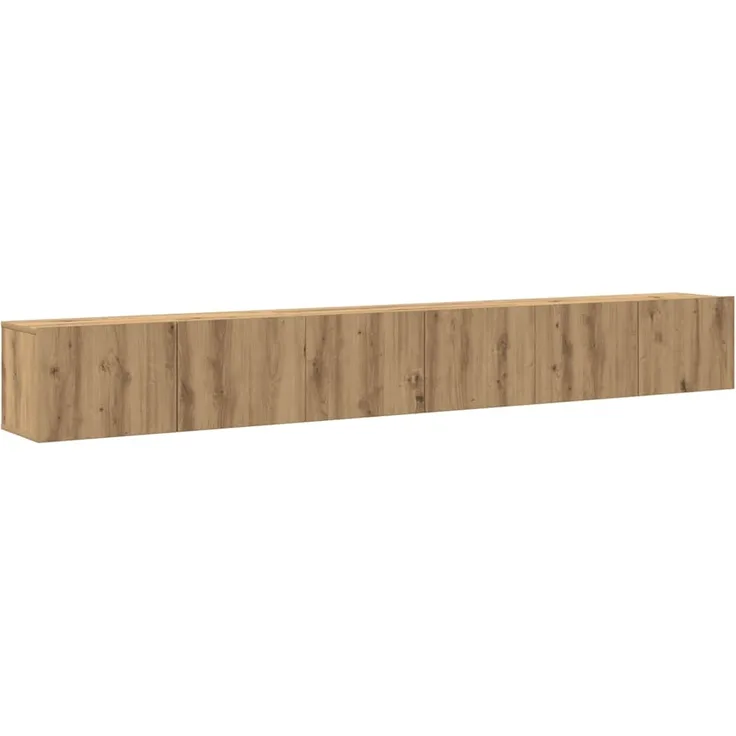 vidaXL 3-tlg. TV-Schrank-Set Wandmontage Artisan-Eiche Holzwerkstoff 3329204