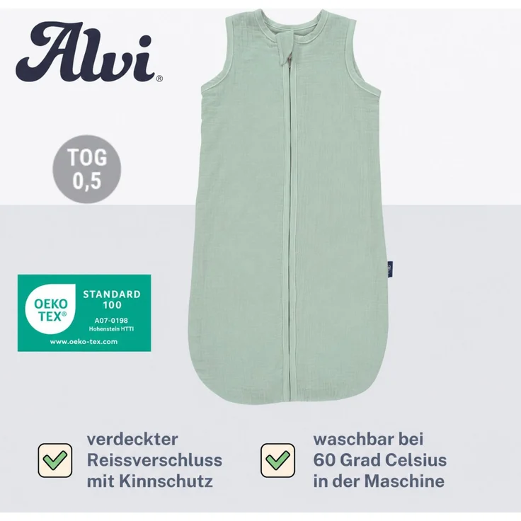 Alvi® Babyschlafsack Mull-Schlafsack Exklusiv – Bild 8