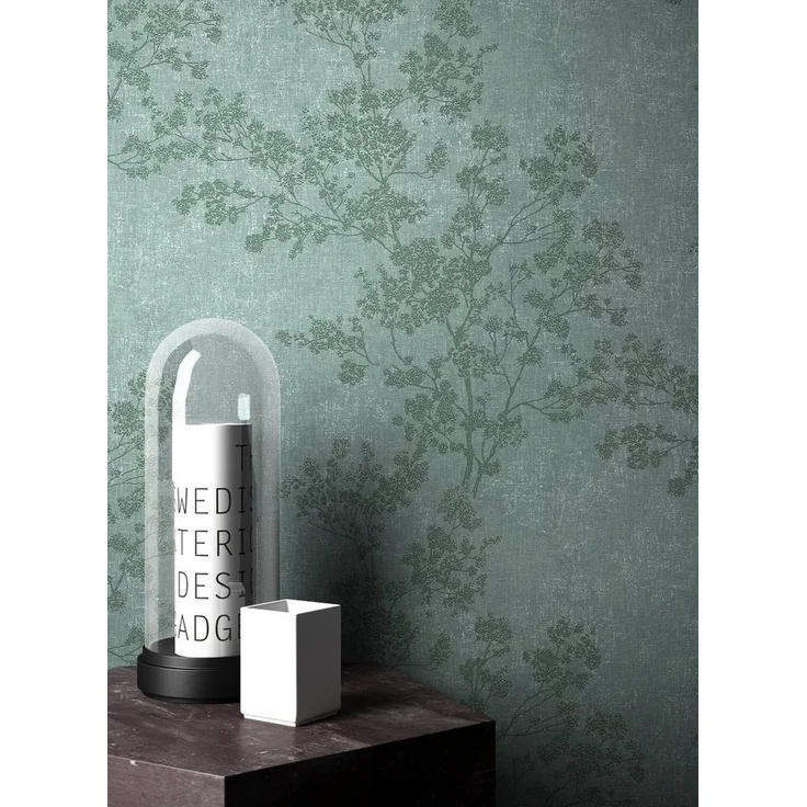 Newroom Vliestapete, Grün Tapete Blumen Floral - Blumentapete Mustertapete Weiß Dunkelgrün Blätter Modern für Schlafzimmer Wohnzimmer Küche, Blumentapete, Mustertapete – Bild 2