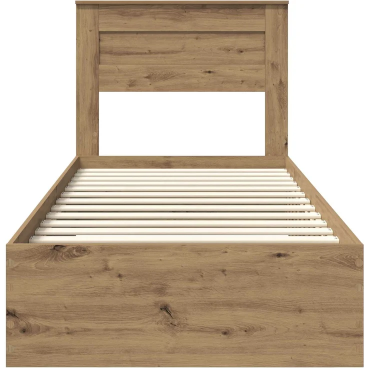 vidaXL Bettrahmen Artisan-Eiche 100 x 200 cm Holzwerkstoff 3410026 – Bild 6