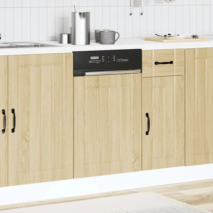 vidaXL Geschirrspülerblende Lucca Sonoma-Eiche Holzwerkstoff 853890 – Bild 5