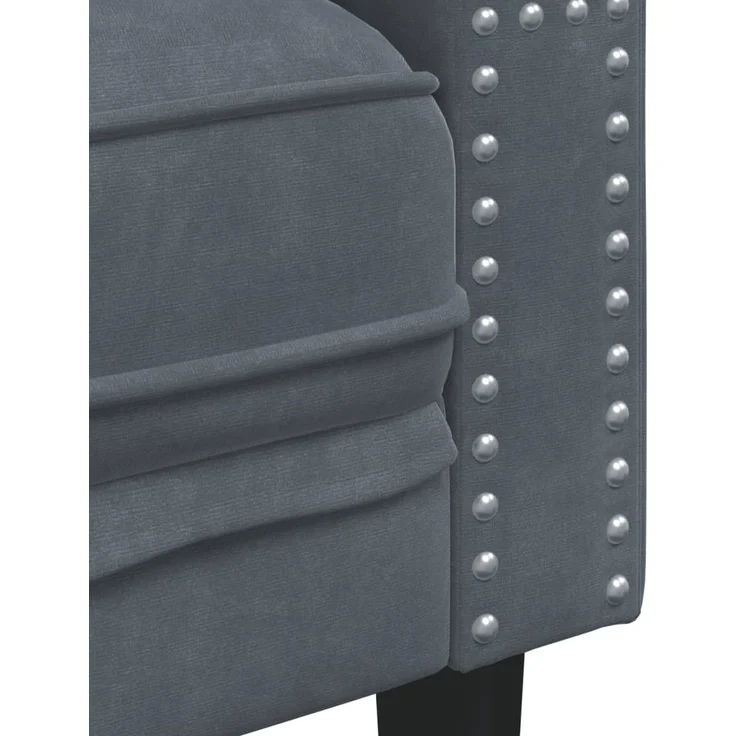 vidaXL Chesterfield-Sessel Dunkelgrau Samt 372674 – Bild 6
