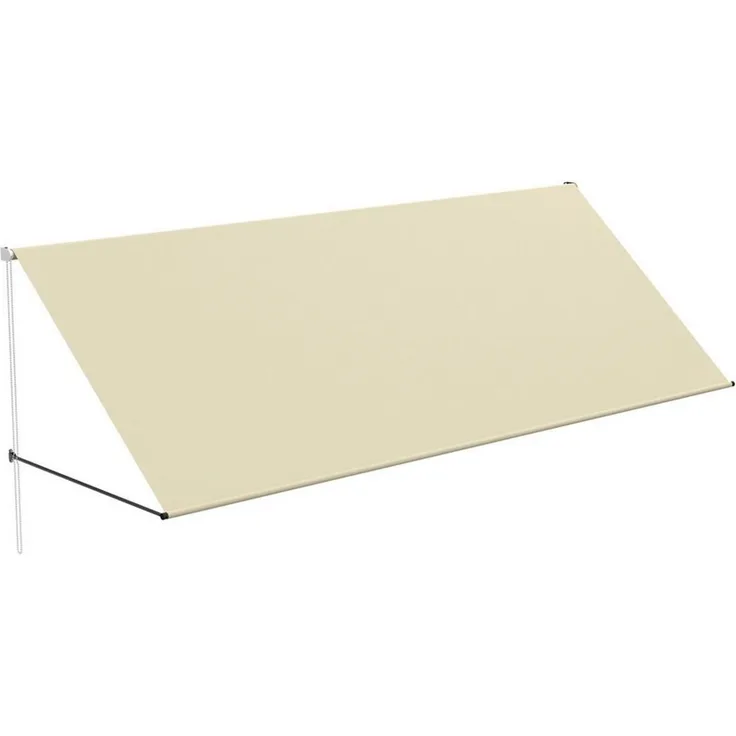 FIVMEN Markise Fallarmmarkise, Beige, UV-Schutz für Balkon & Fenster Aluminiumrohre und 100% Polyestergewebe mit wasserdichter Beschichtung