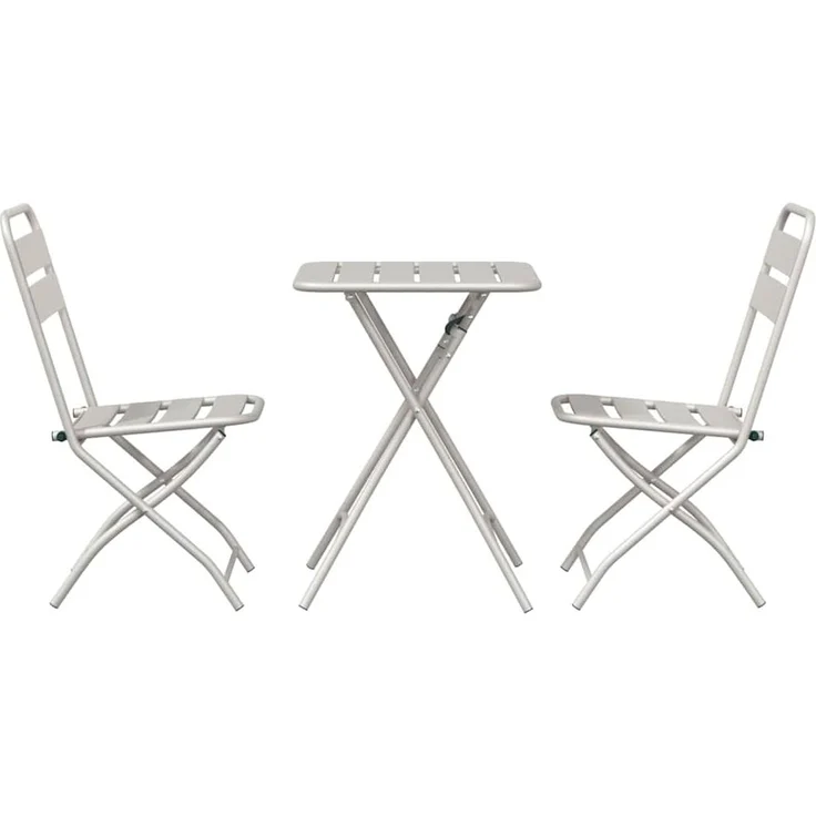 vidaXL Bistrogarnitur 3 pcs Beige Stahl 42002953 – Bild 6