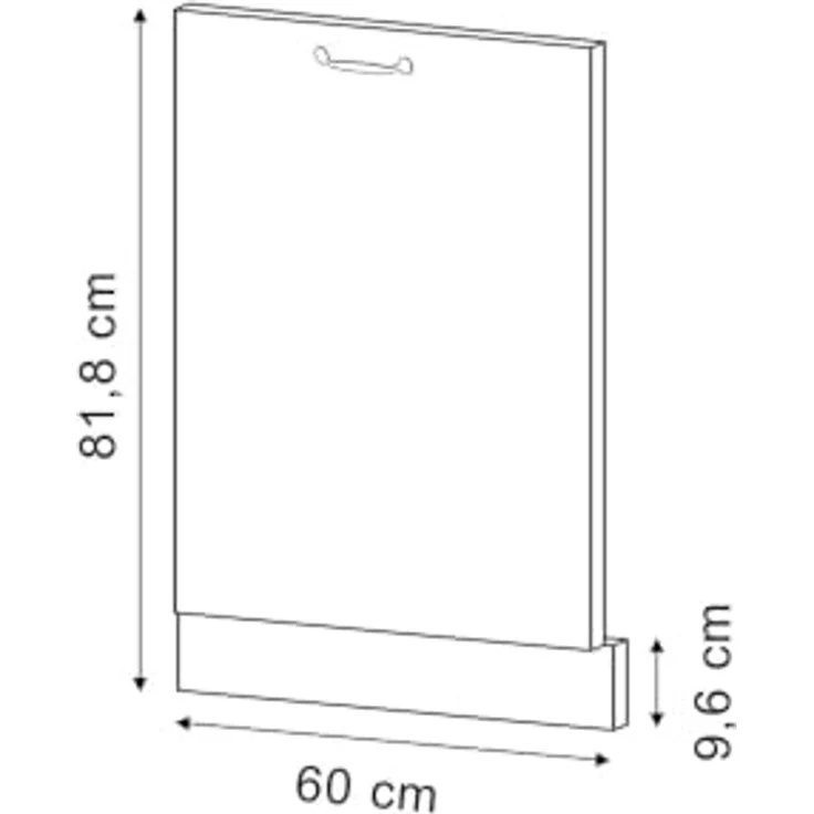 Vicco Geschirrspülerblende "R-Line", Mint Landhaus/Weiß 60 cm | MDF-Front · Ohne Arbeitsplatte · ✓ Passend zur Küchenfront · ✓ Frei kombinierbar · Einfache Integration – Bild 3