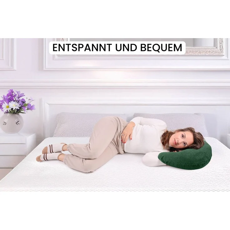 Amilian Stillkissen Stillmond Stillhörnchen klein - Mondkissen - Babykissen, weich, Reißverschluss, EU-Herstellung – Bild 4