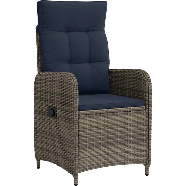 vidaXL Outdoortisch-Set 5 stk. Grey and Navy Blue 90 x 90 x 75 cm 3422287 – Bild 4