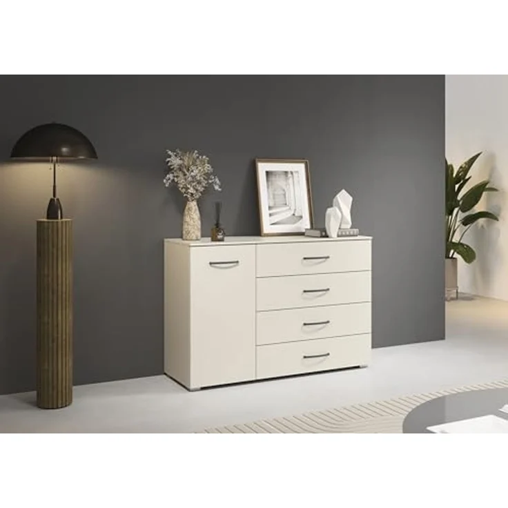 rauch Aditio Box, Kommode, 1-türig, 4 Schubladen, mit Softclose-Funktion, Farbe Beige, BxHxT 120x81x42cm – Bild 2