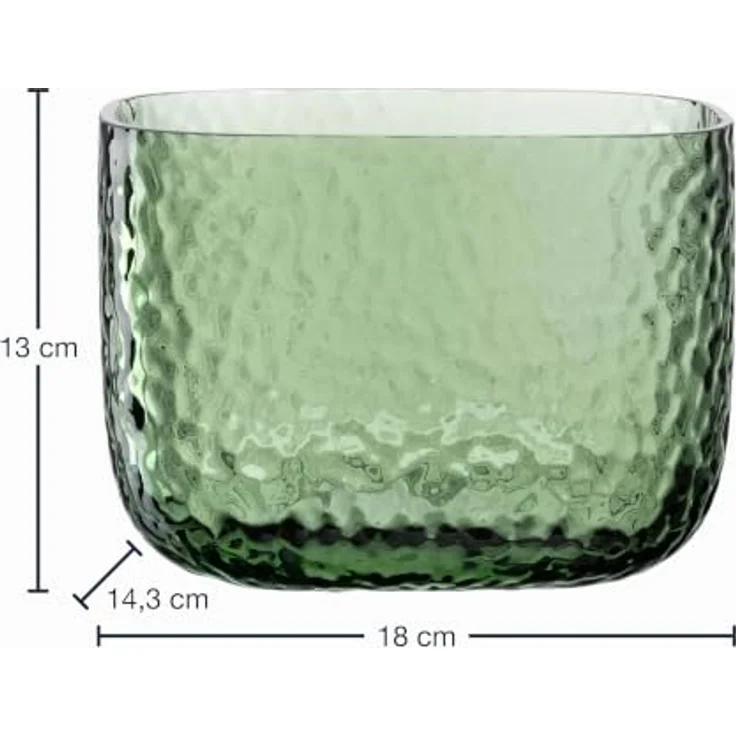 LEONARDO HOME Martello Vase, vielseitige Blumenvase mit haptischer Oberfläche, zeitloses Dekorationsstück, grün, Höhe 13 cm – Bild 2