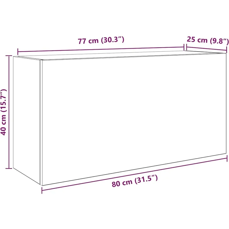 vidaXL Bad-Wandschrank Betongrau 80x25x40 cm Holzwerkstoff 860088 – Bild 12