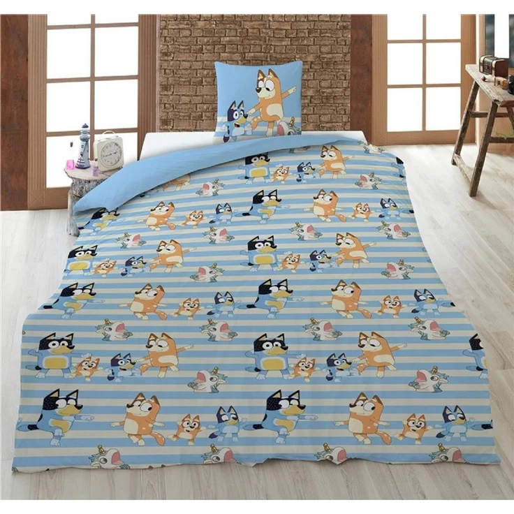 Bluey Bettwäsche-Set – 1x Deckenbezug 140 x 200 cm & 1x Kissenbezug 65 x 65 cm für Kinder – Bild 2