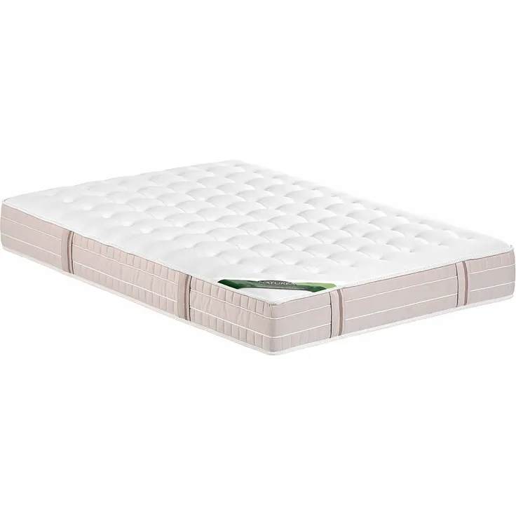 Vente-unique - VIREVO Set aus Matratze und Bettgestell Stoff Weiß - B 140 cm x H 31 cm x L 190 cm – Bild 2