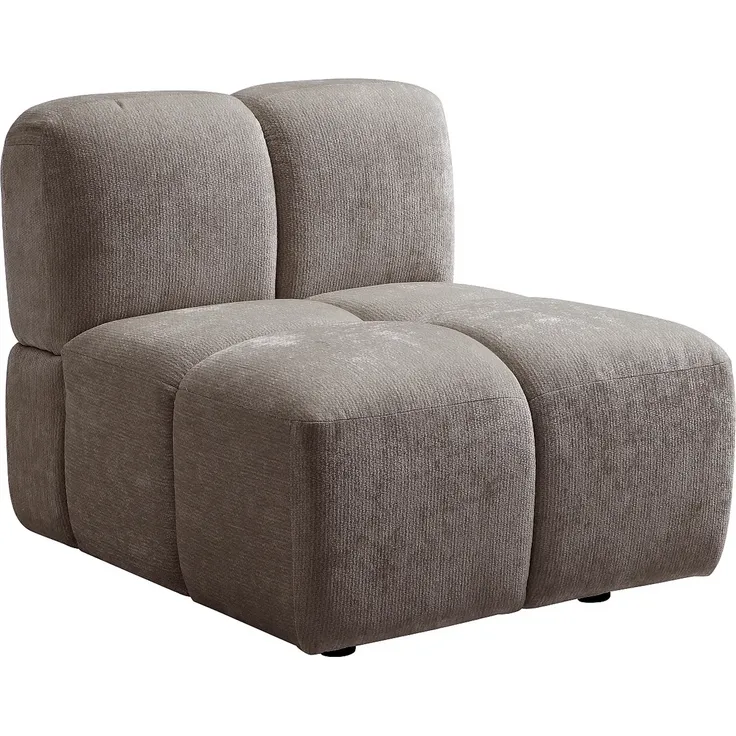 Vente-unique - CARLIVI Sofa Stoff Schokoladenbraun - B 170 cm x H 73 cm x L 396 cm – Bild 4