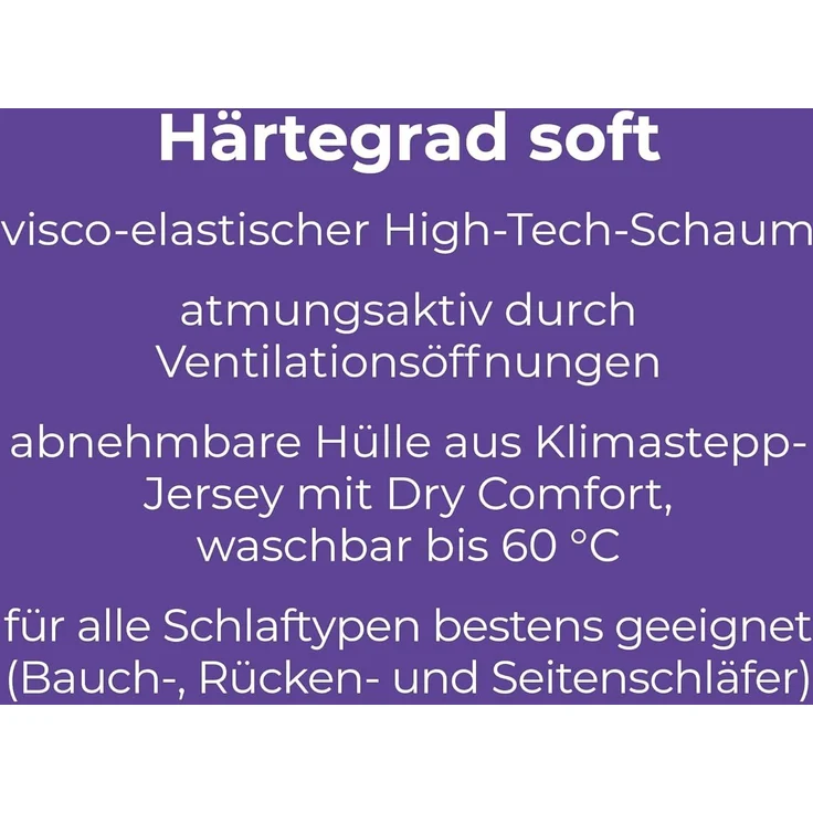 Centa-Star 'Comfort Soft' Nackenstützkissen, thermoelastischen Viscoschaum, 40x80 cm – Bild 5
