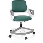 hjh OFFICE Kinder- & Jugendstuhl Kid Flex – Mitwachsender Drehstuhl mit Verstellbarer Rückenlehne, individuell anpassbar, 4–14 Jahre, Petrol