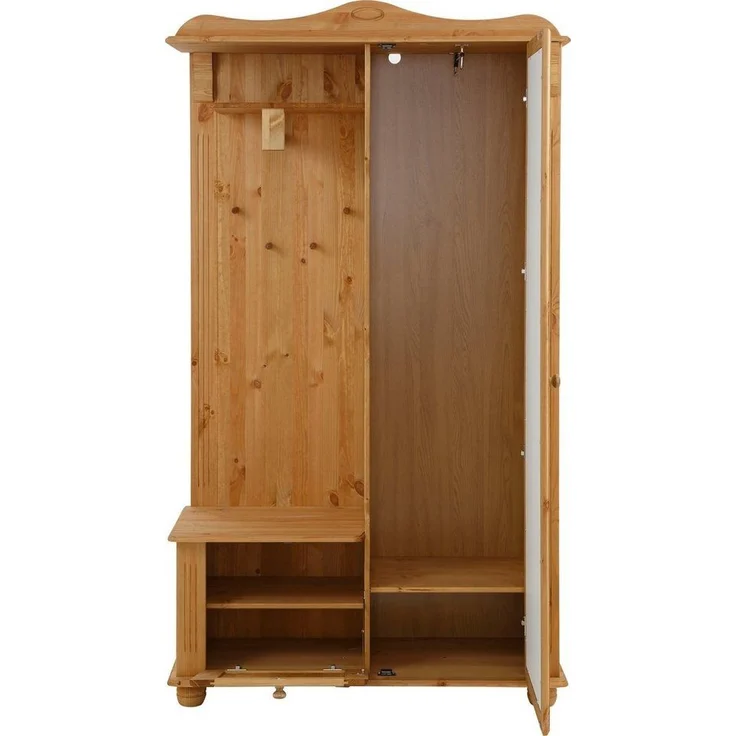 OTTO home Kompaktgarderobe Adele Breite 108 cm, mit Spiegeltür, aus massiver Kiefer, FSC® – Bild 3