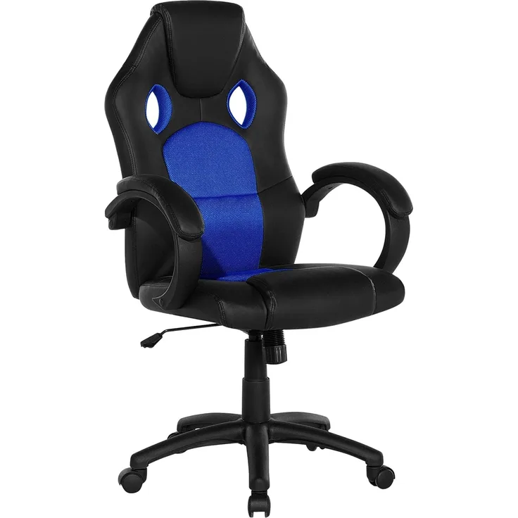 Bürostuhl schwarz / marineblau höhenverstellbar REST