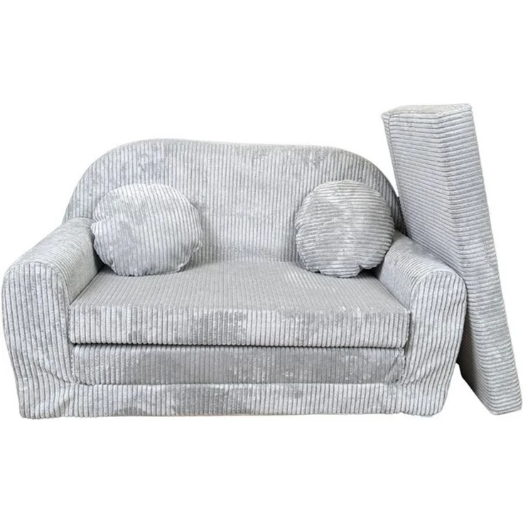 FORTISLINE Kindersofa Kindersofa Rosalia Ausklappbares Sofa aus Cord mit Verlängerung – Bild 4
