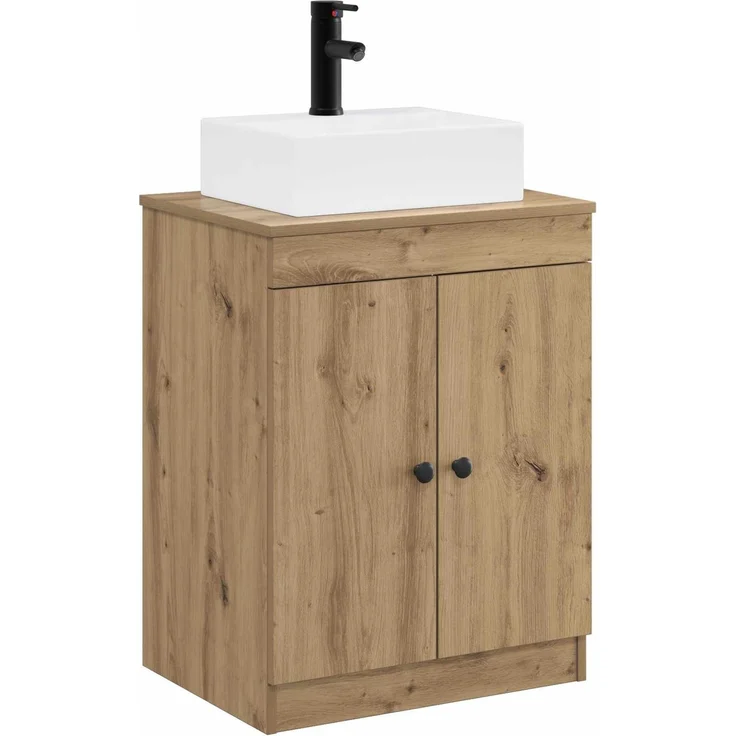 vidaXL Waschbeckenschrank Artisan-Eiche 54 x 41 x 99,5 cm 3404257 – Bild 2