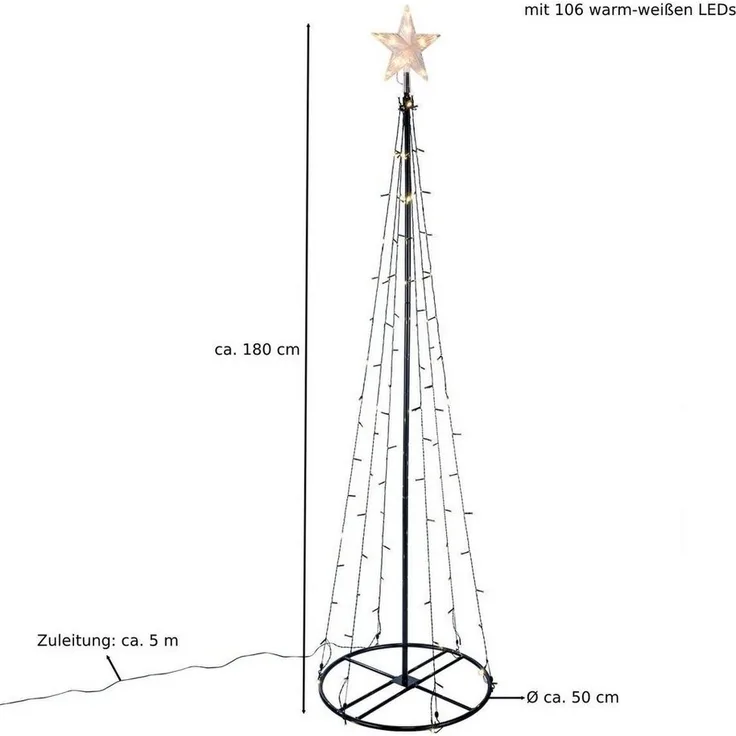 Garten-Weihnachtsbaum Weihnachtsbeleuchtung Garten Baum 180cm