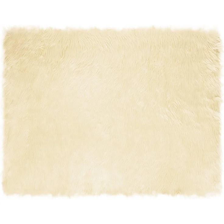 vidaXL Teppich aus Kunstschaffell TAFALLA Creme 240 x 340 cm Polyester 42021508 – Bild 2