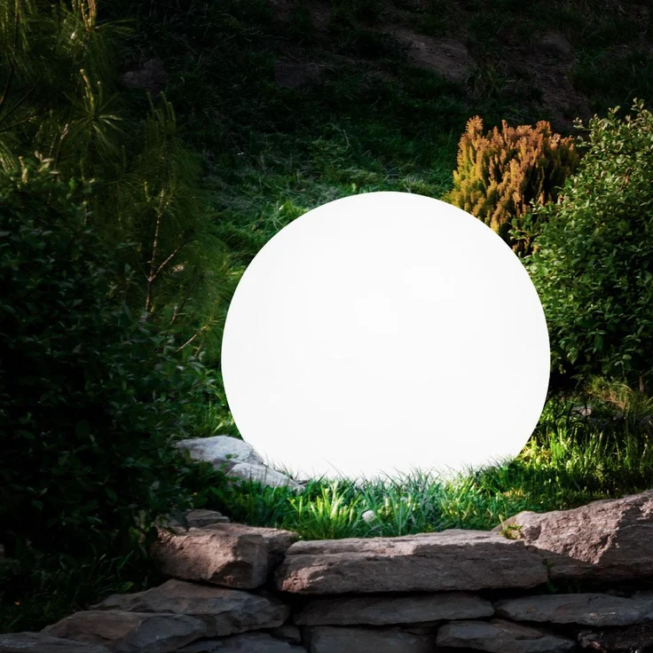 LED Solarleuchte, Kugel, weiß, D 30 cm – Bild 3