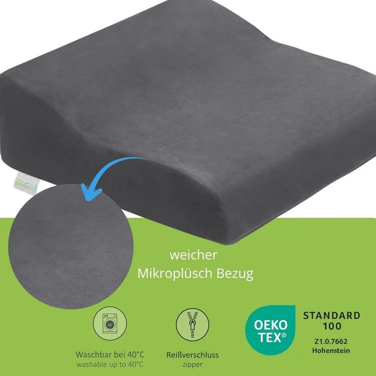 Bodyprotect Sitzkissen Aufstehhilfe Sitzerhöhung, Sitzkissen mit Anti-Rutsch-Unterseite – Bild 2