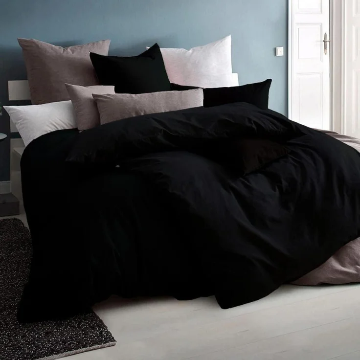 Seitenschläferbezug Reißverschluss 40 x 145 cm 2 Stück Schwarz – Bild 5