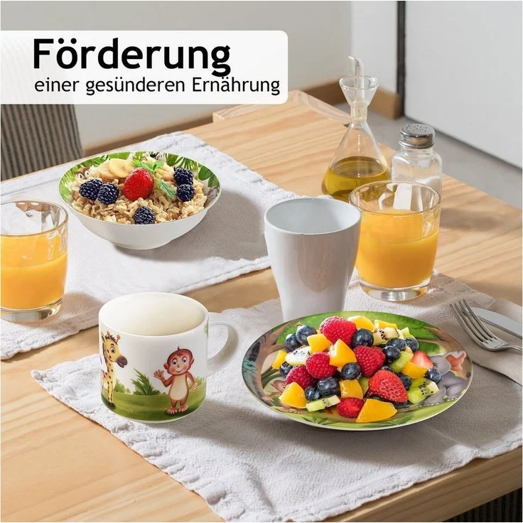 MiaMio Kindergeschirr-Set 3er-Set Kindergeschirr/Porzellan inkl. Teller, Schüssel und Tasse (3-tlg), 1 Personen, Porzellan – Bild 3