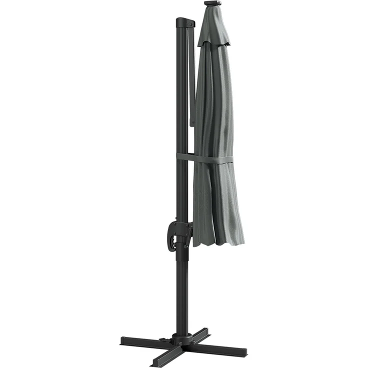 STEELSØN 'Lyrion' Sonnenschirm LED Solar 300x300 cm quadratisch, neigbar und 360-Grad drehbar, anthrazit, Ampelschirm inkl. Abdeckung, UV50+ – Bild 13